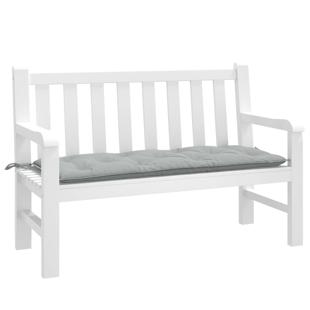 Vidaxl garden bench cushion 120x50x7 cm fabric mixed light gray