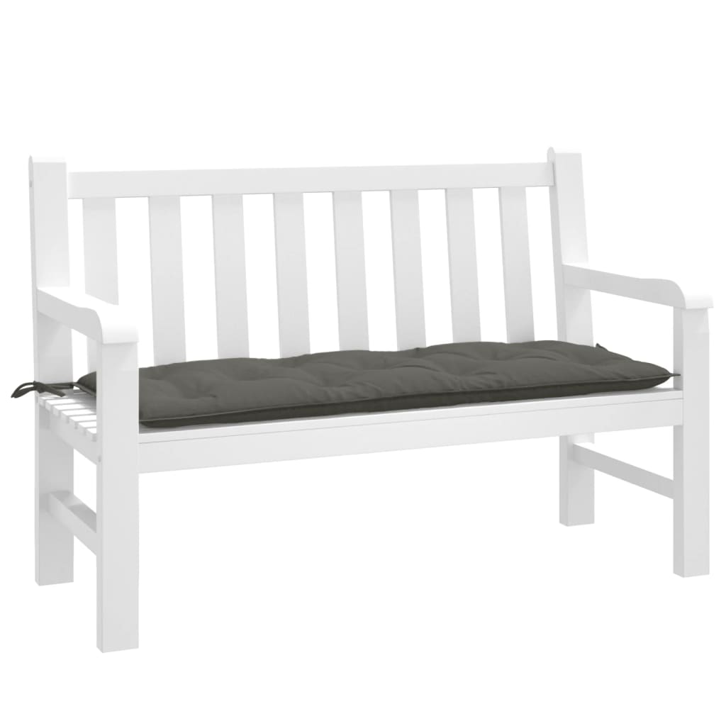 Vidaxl Garden Bench polštář 120x50x7 cm tkanina smíšená tmavě šedá