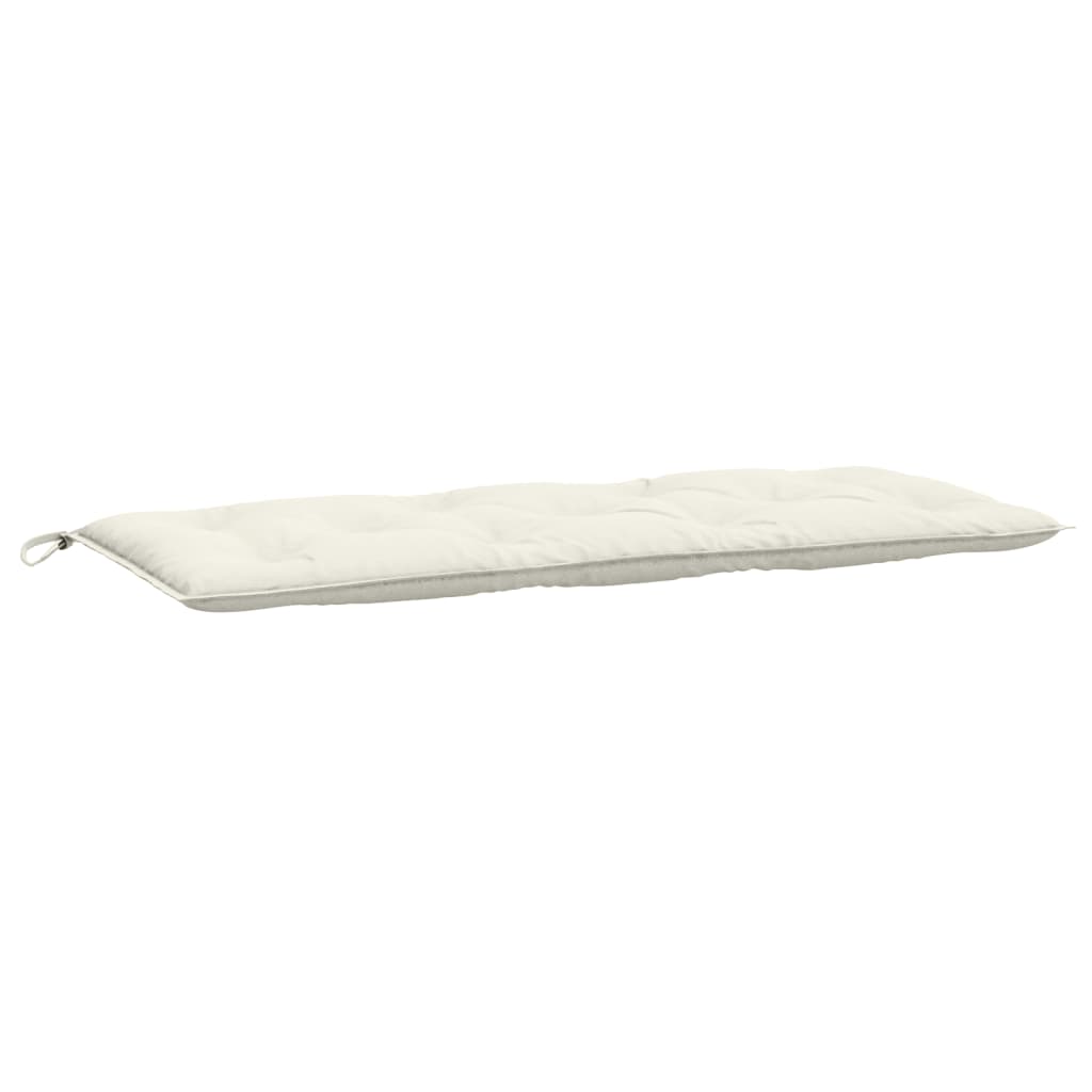 Vidaxl Garden Bench Pushion 120x50x7 cm stof Blandet fløde -farvet