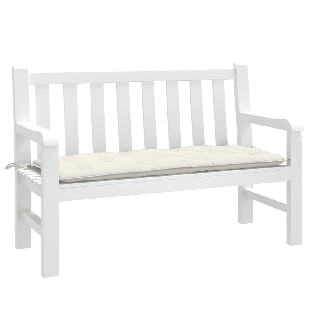 Vidaxl Garden Bench Cushion 120x50x7 cm stoff Mixed Cream -farget