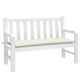 Vidaxl Garden Bench Pushion 120x50x7 cm stof Blandet fløde -farvet