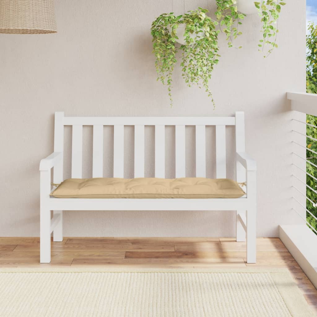 Vidaxl Garden Bench Cushion 120x50x7 cm Tyg Mixed Beige