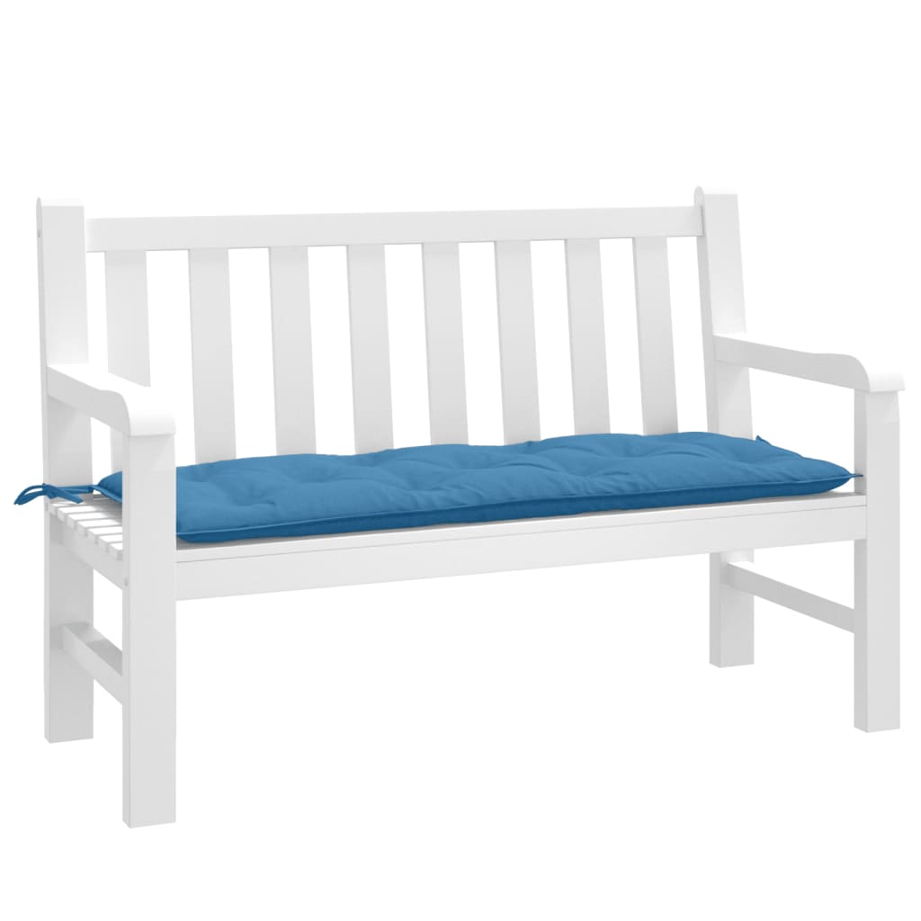 Vidaxl Garden Bench Cushion 120x50x7 cm tessuto miscelato blu