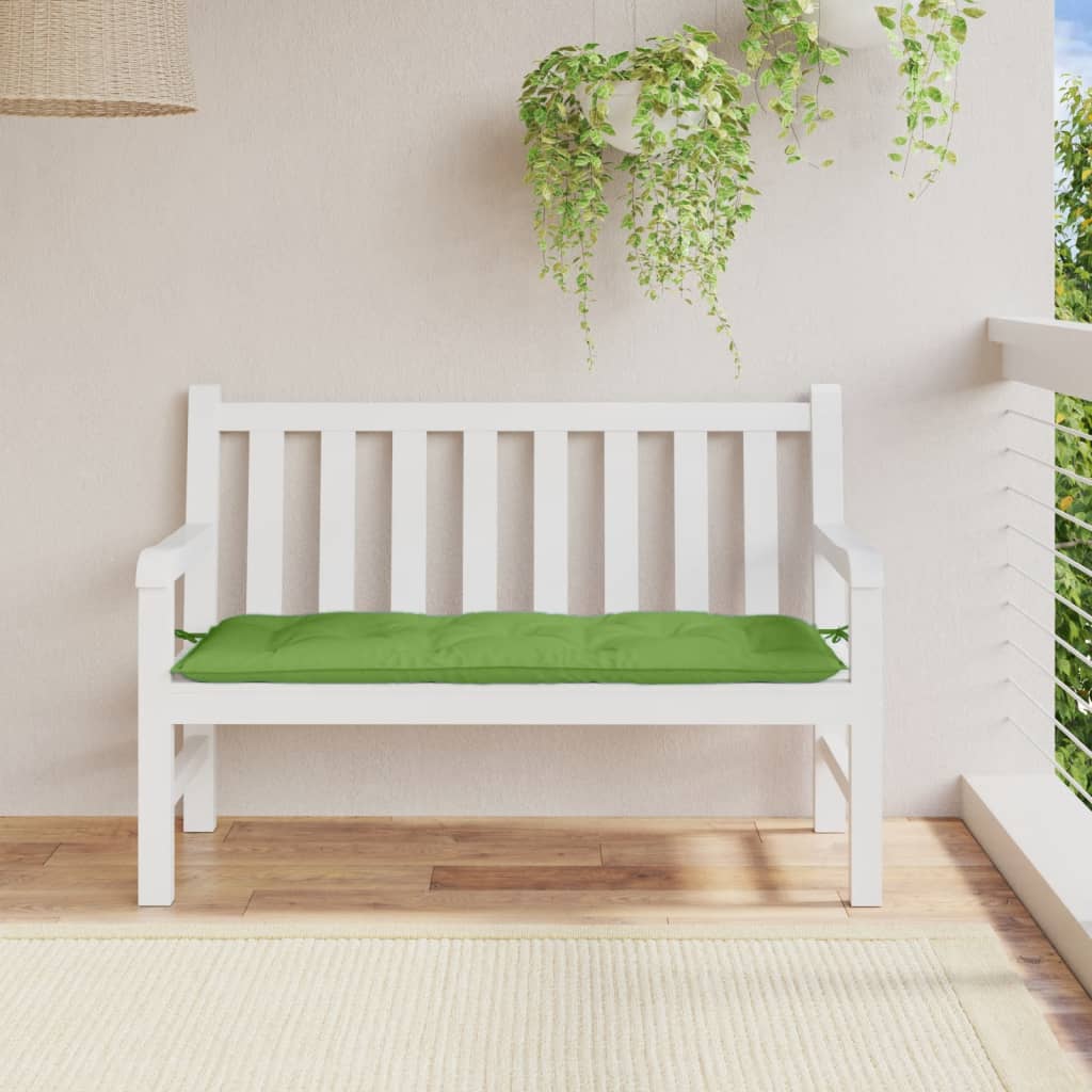 Vidaxl Garden Bench Pushion 120x50x7 cm Stof blandet grønt