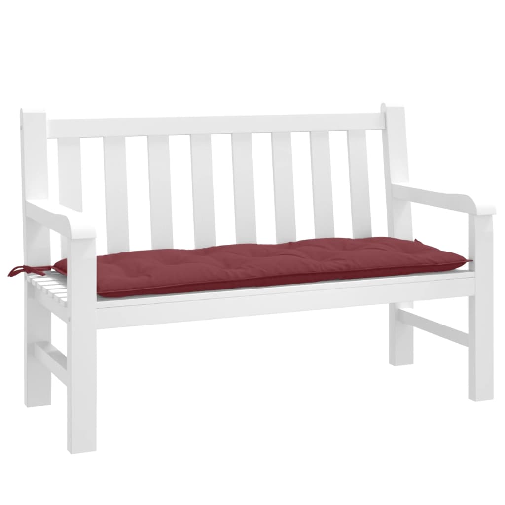 Vidaxl Garden Bench Poduszka 120x50x7 cm Mieszane wino czerwone