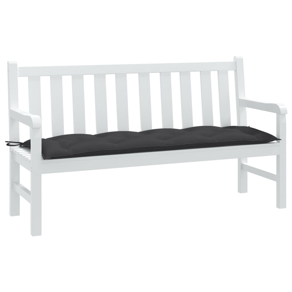 Vidaxl Garden Bench Cushion 150x50x7 cm stoff Mixed Anthracite -farget