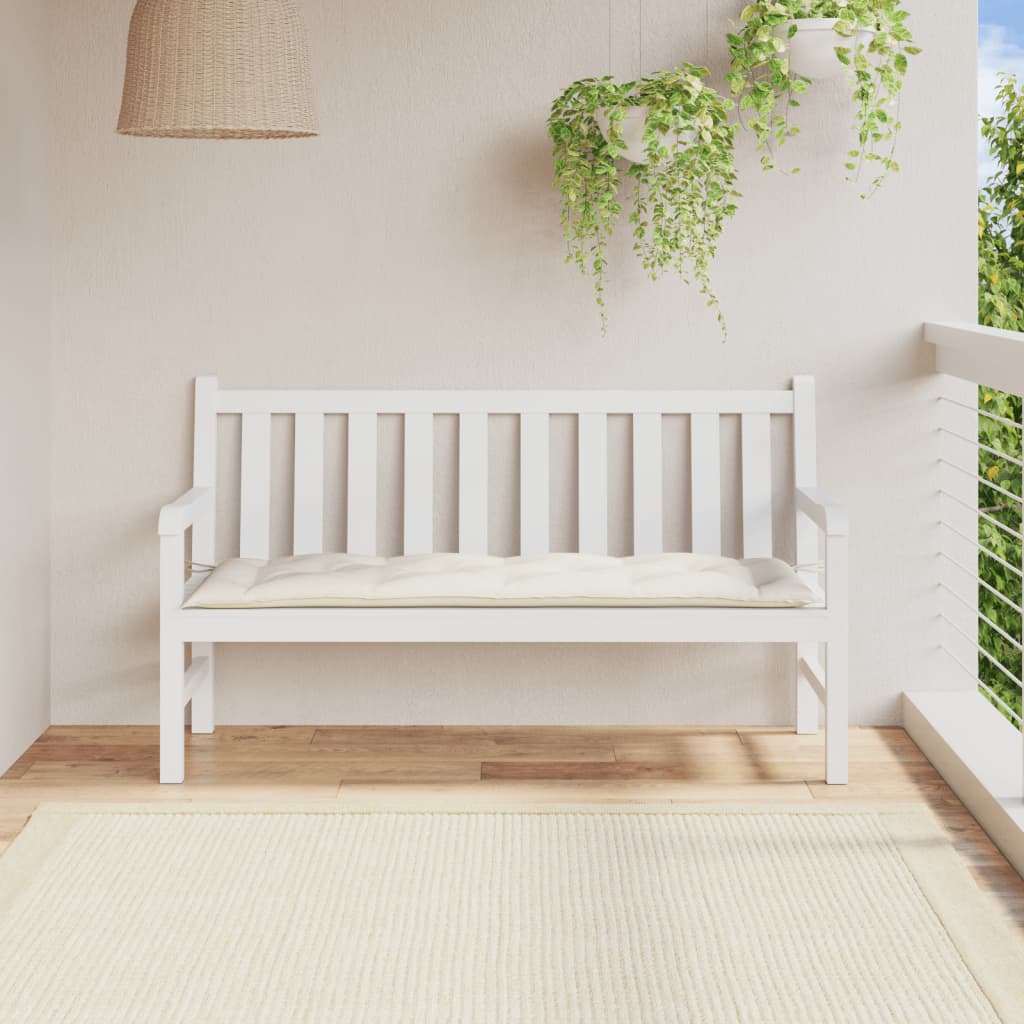 Vidaxl Garden Banc Cushion 150x50x7 cm Tissu à la crème mélangée - Colorée