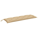 Vidaxl jardin banc coussin 150x50x7 cm tissu mélange beige