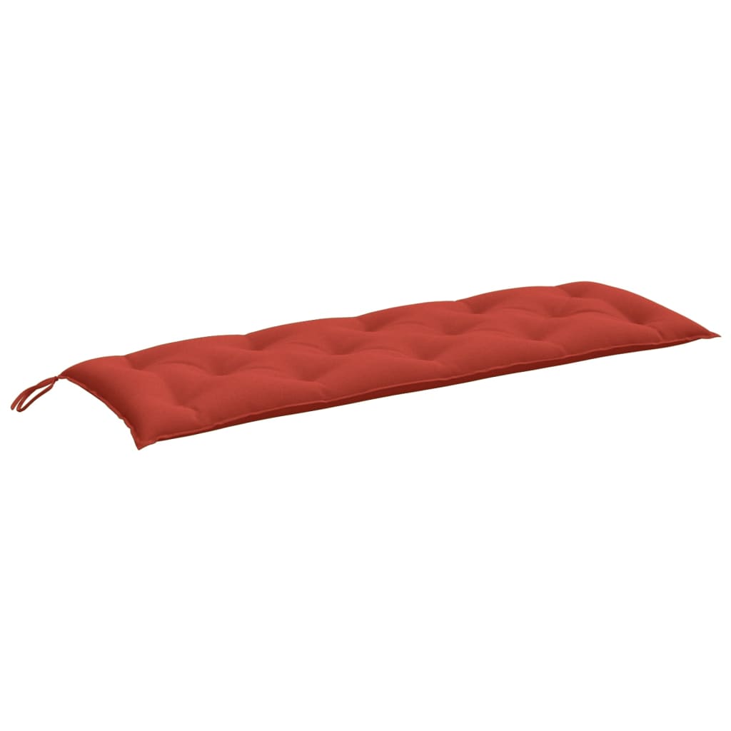 Vidaxl jardin banc coussin 150x50x7 cm tissu rouge mélangé