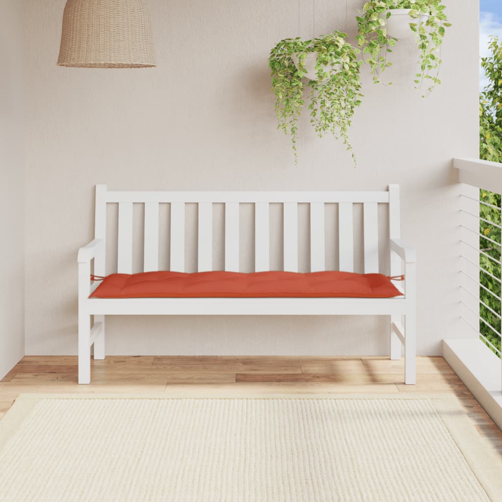 Vidaxl Garden Bench Cushion 150x50x7 CM Fabric Rojo