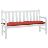 Polštář Vidaxl Garden Bench polštář 150x50x7 cm Tkanina smíšená červená