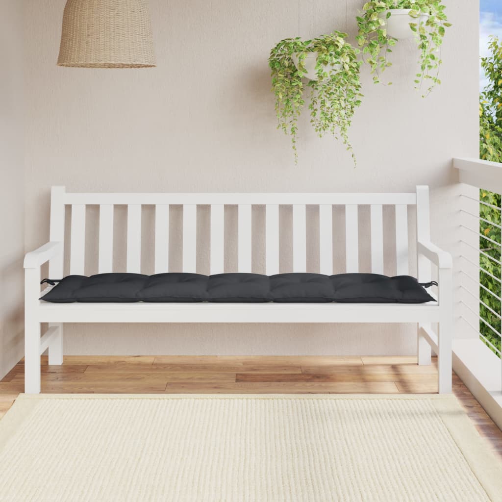 Vidaxl Garden Banc Cushion 180x50x7 cm Tissu mixte anthracite -colored