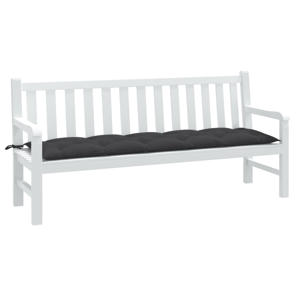 Vidaxl Garden Bench Cushion 180x50x7 cm Stoff blandet antracitt -farget