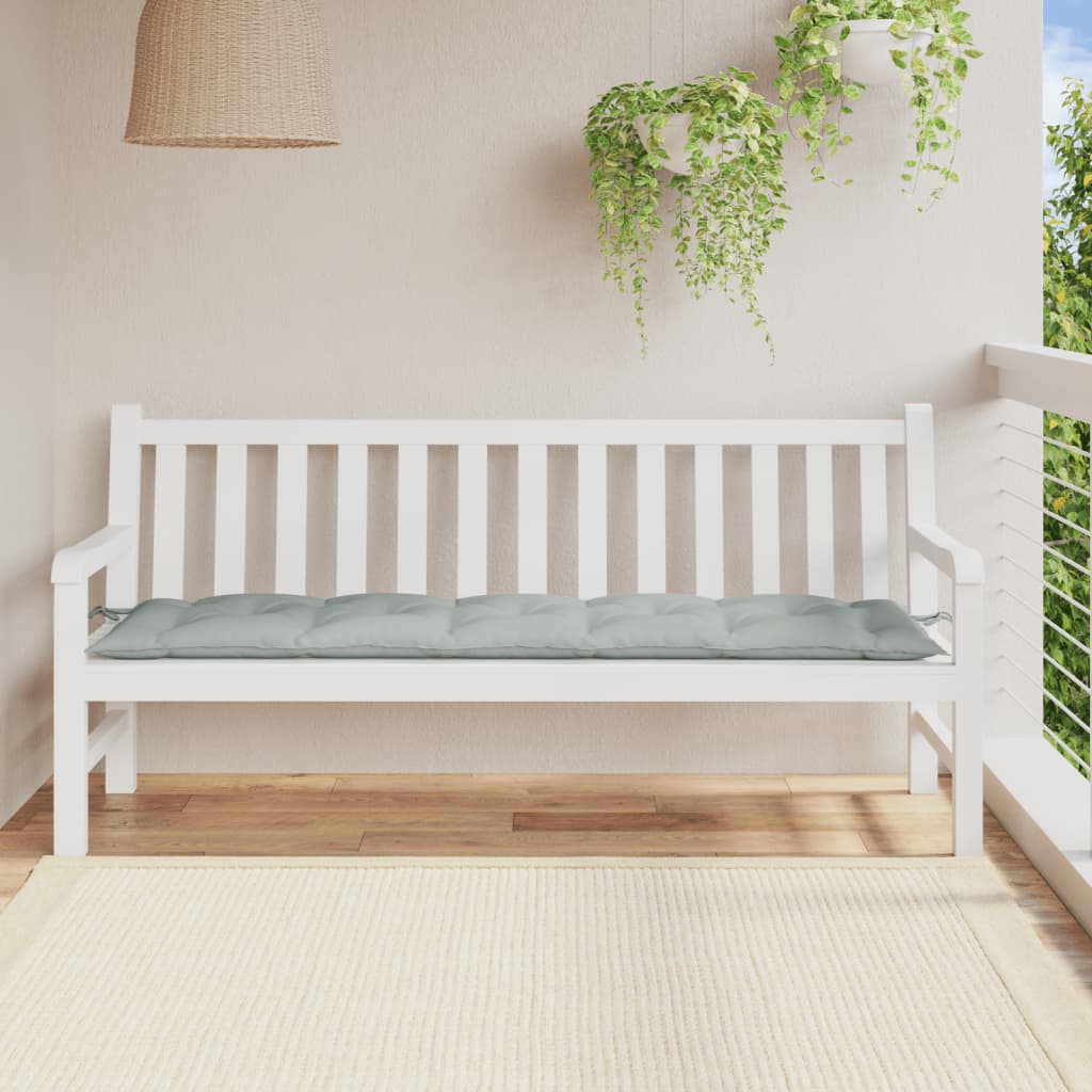 Vidaxl Garden Bench Cushion 180x50x7 cm tyg blandat ljusgrått