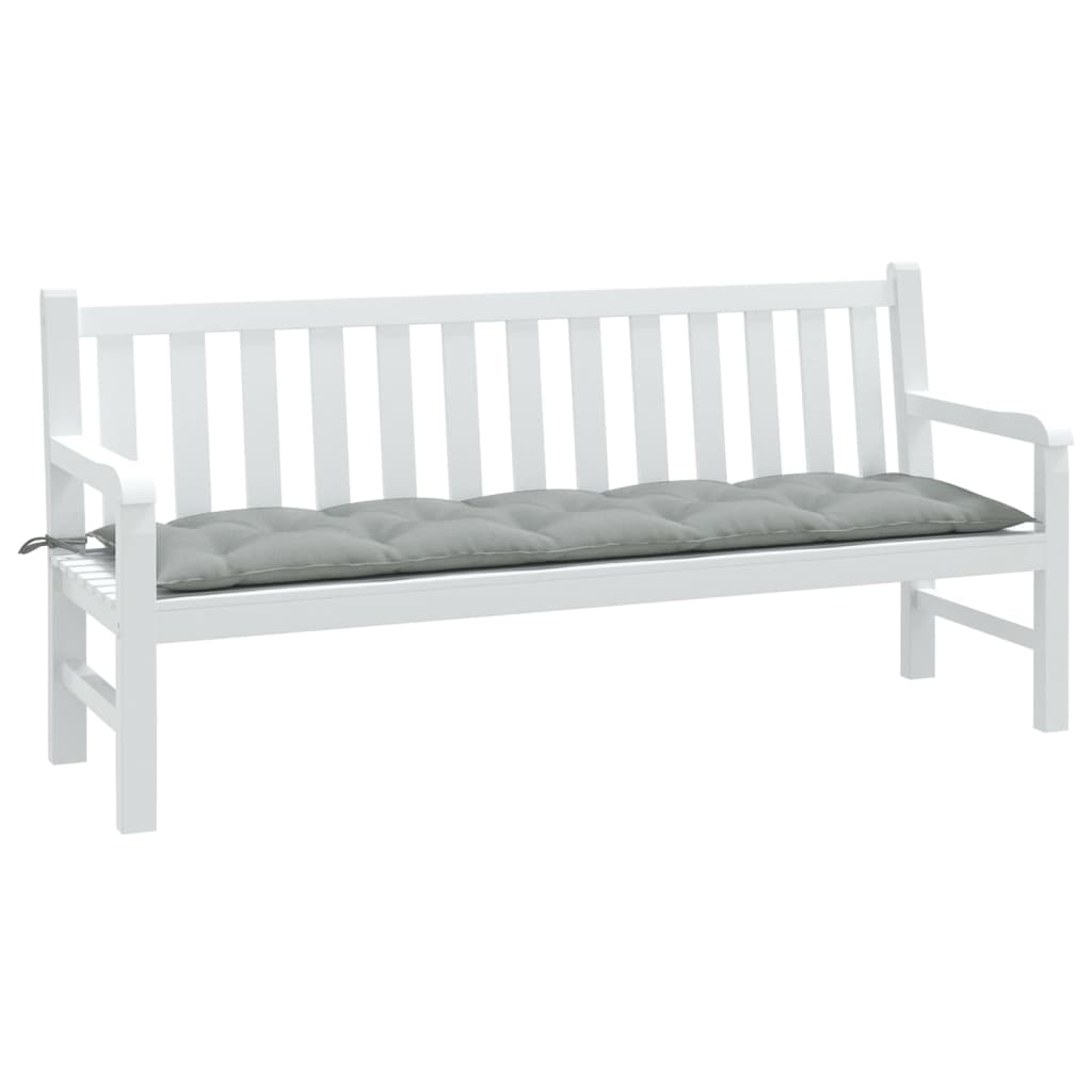 VIDAXL Garden Bench Blaža 180x50x7 cm tkanina mešana svetlo siva