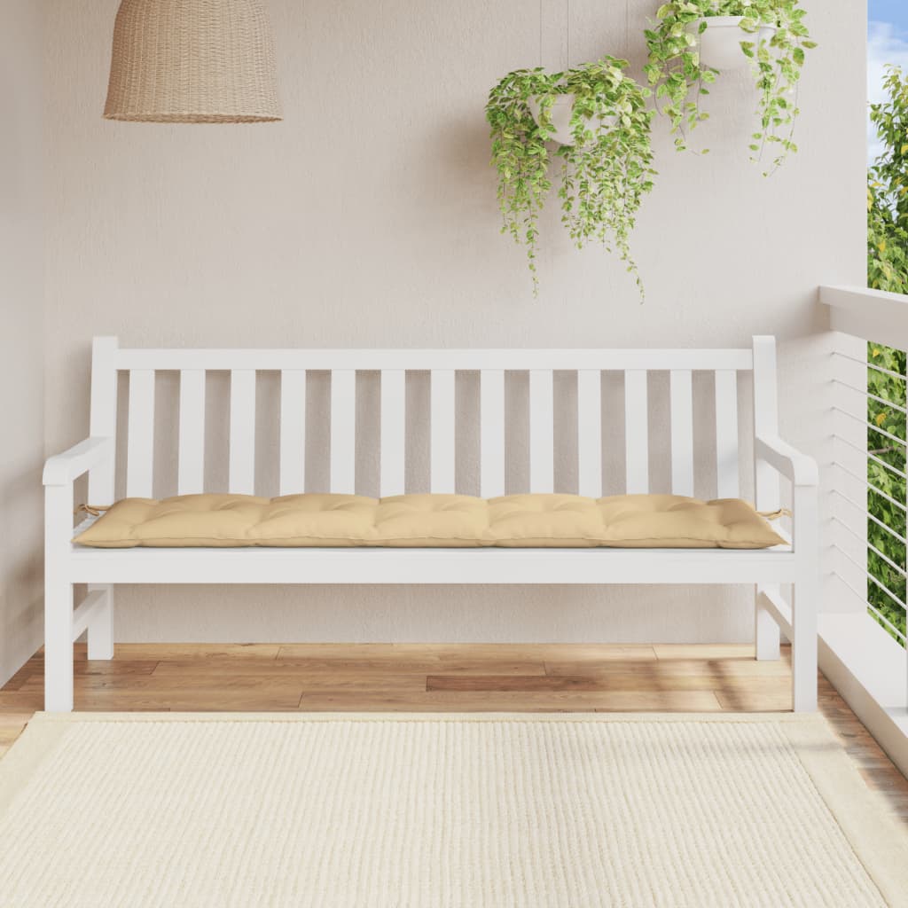 Vidaxl tuinbankkussen 180x50x7 cm stof gemêleerd beige