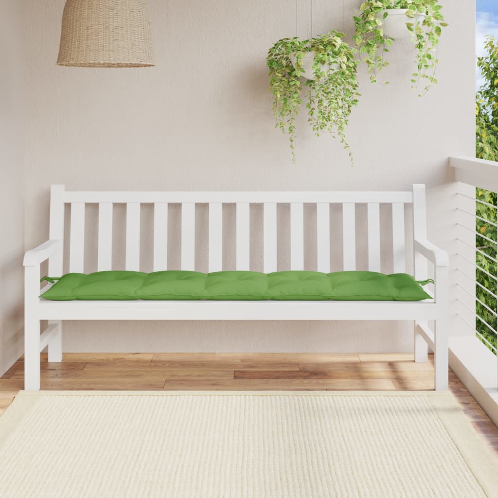 Vidaxl Garden Bench Pushion 180x50x7 cm stof blandet grønt