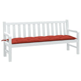 Vidaxl jardin banc coussin 180x50x7 cm tissu rouge mélangé