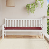 Vidaxl Garden Banc Cushion 180x50x7 cm Tissu vin mélangé rouge