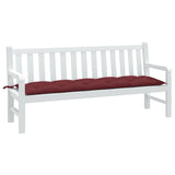 Vidaxl Garden Bench Pushion 180x50x7 cm stof Blandet vin rød