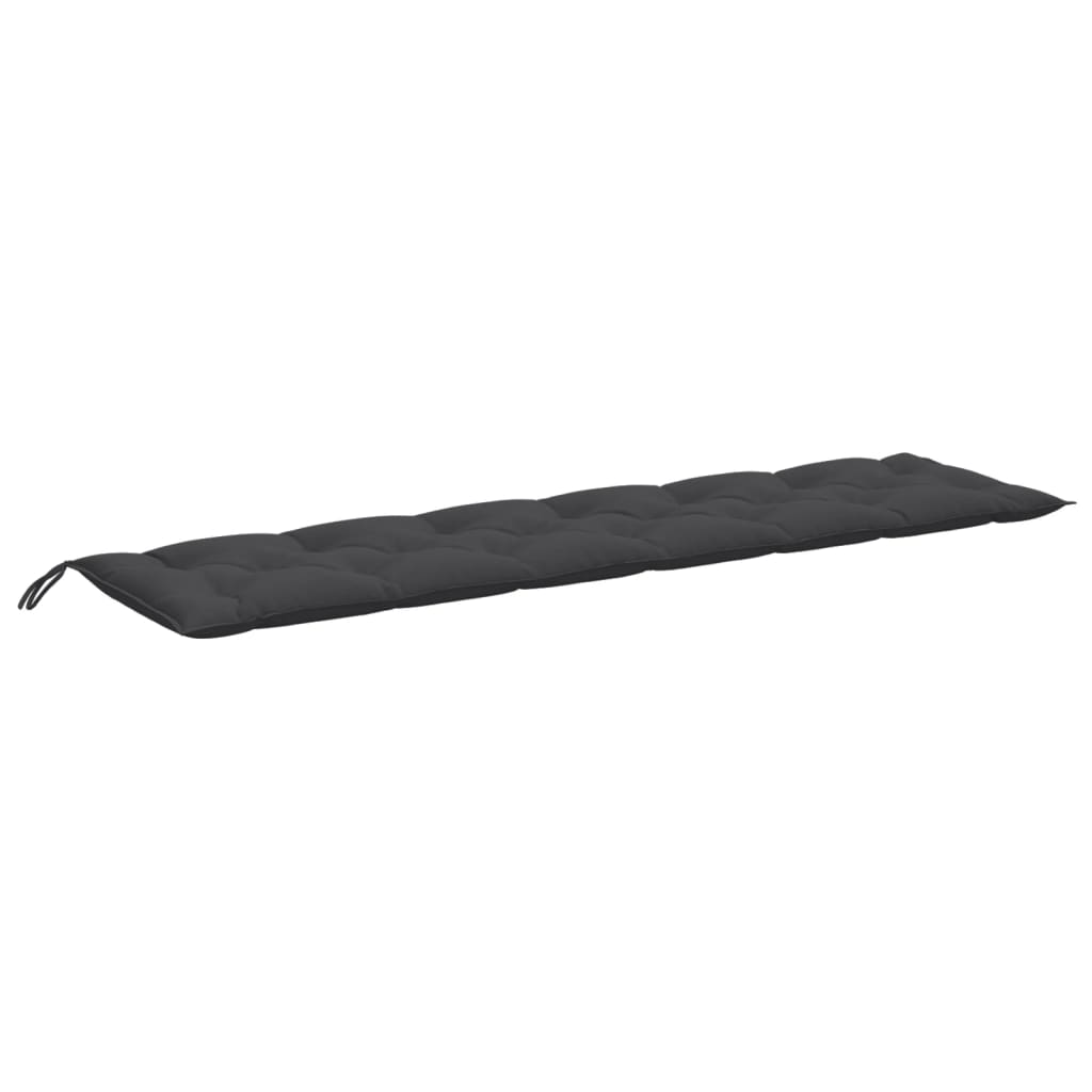 Vidaxl Garden Bench Pushion 200x50x7 cm stof Blandet antracit -farvet