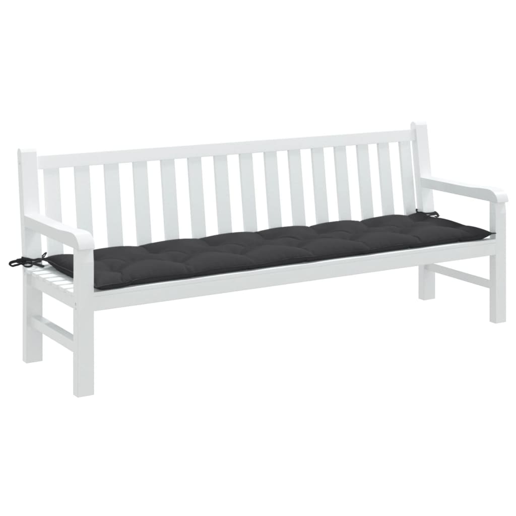 Vidaxl Garden Bench Pushion 200x50x7 cm stof Blandet antracit -farvet