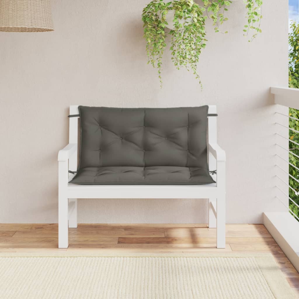 Vidaxl Garden Bench Puter 2 PCS 100x50x7 cm stoff Mixed Dark Grey