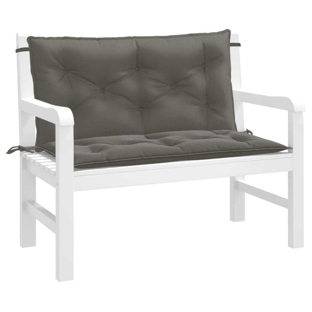 Vidaxl Garden Bench CUDIONS 2 st 100x50x7 cm tyg blandat mörkt grått