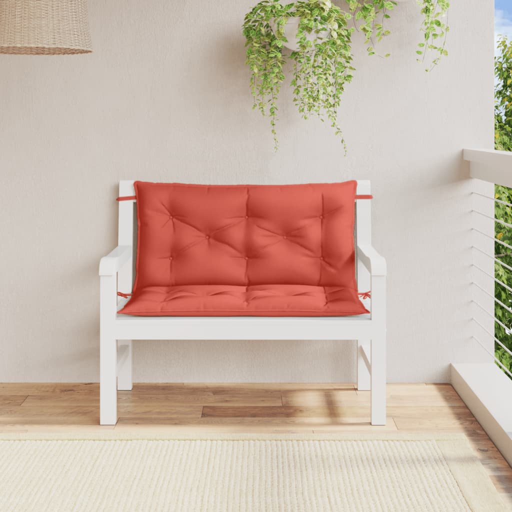 Vidaxl Garden Bench Cushions 2 ST 100x50x7 CM Fabric Rojo