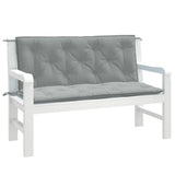 Vidaxl Garden Bench Puder 2 stk 120x50x7 cm stof Blandet lysegrå