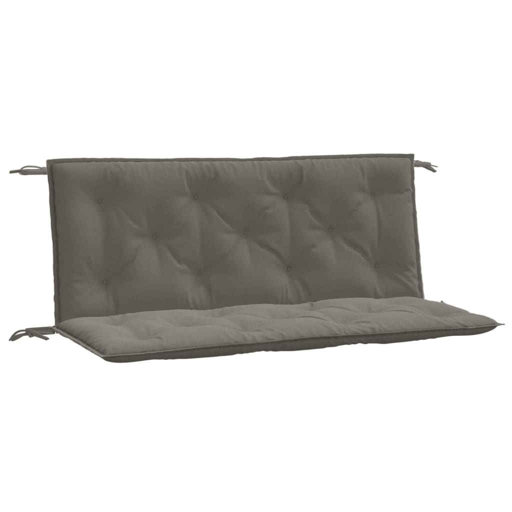 Vidaxl Garden Banc Cushions 2 PCS 120x50x7 cm Tissu mixte gris foncé