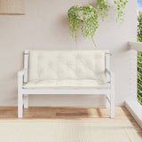 Vidaxl Garden Bench Puter 2 PCS 120x50x7 cm stoff Mixed Cream -farget