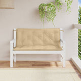 Vidaxl Garden Bench Pushions 2 PCs 120x50x7 cm Stoff gemischt Beige