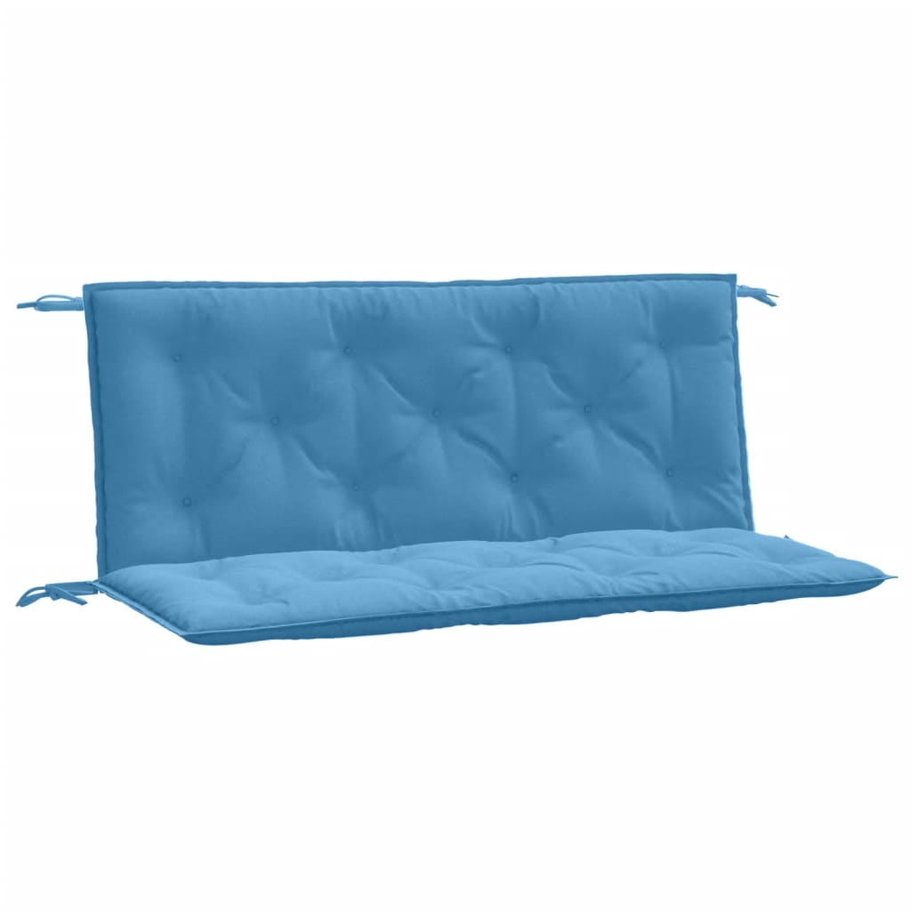 Vidaxl Garden Banch Cushions 2 PCS 120x50x7 cm Fassoso blu misto blu miscelato