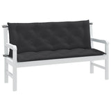 VIDAXL Garden Bench blazine 2 St 150x50x7 cm tkanina mešana barva antracita