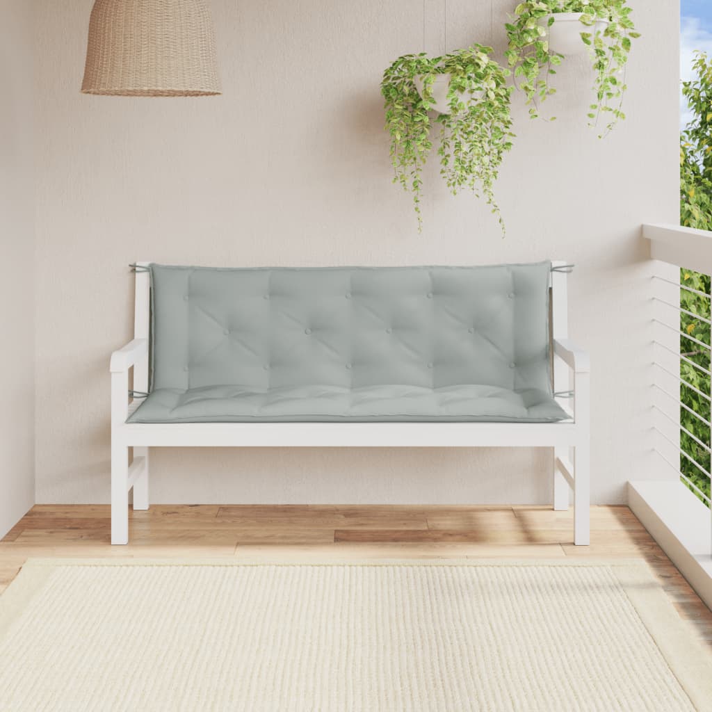 Vidaxl garden bench cushions 2 st 150x50x7 cm fabric mixed light gray