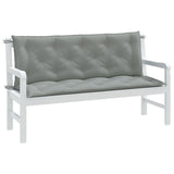 VIDAXL Garden Bench blazine 2 St 150x50x7 cm tkanina mešano svetlo sivo