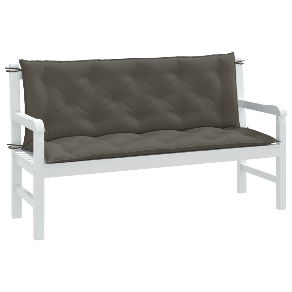 Vidaxl Garden Bench Puter 2 St 150x50x7 cm Stoff Mixed Dark Grey