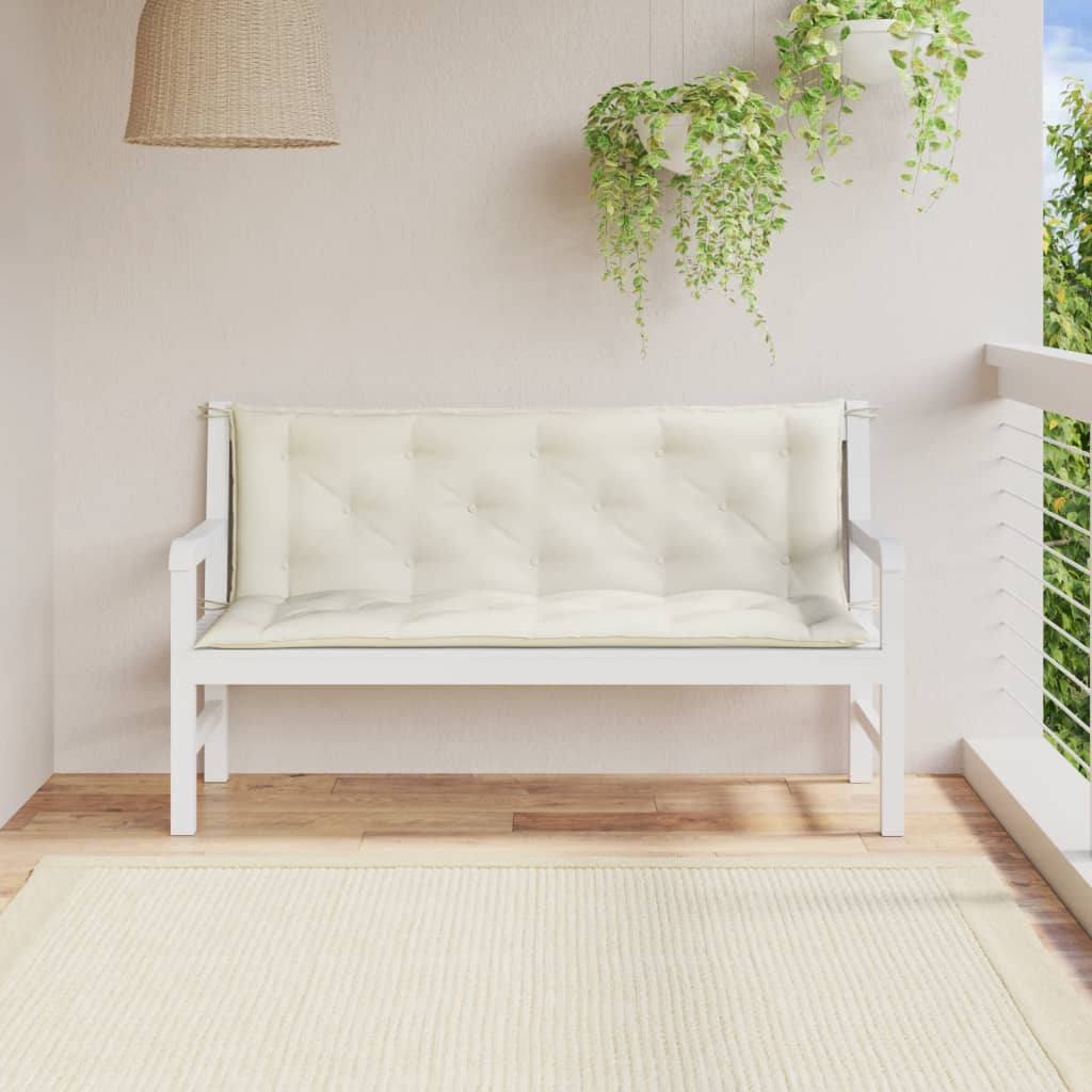 Vidaxl Garden Banc Cushions 2 ST 150X50X7 CM CRÈME MIXT-COLORED