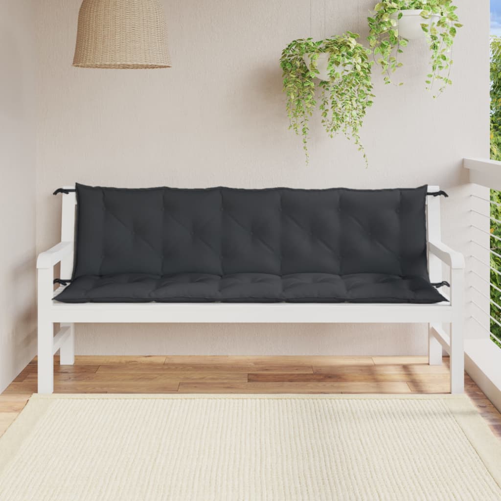 Vidaxl Garden Bench Poduszki 2 szt. 180x50x7 cm Mieszany antracytowy kolor