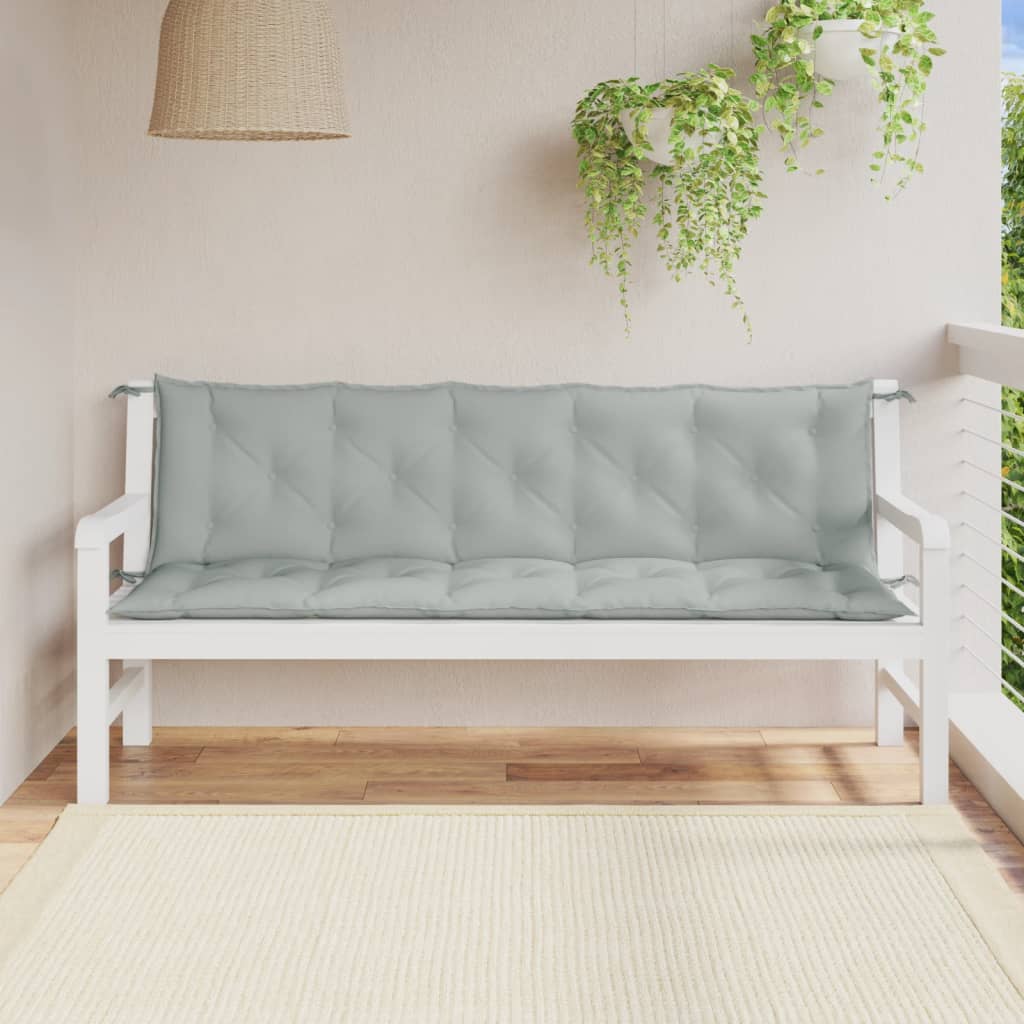 Vidaxl Garden Bench Poduszki 2 szt. 180x50x7 cm Mieszany jasnoszary szary