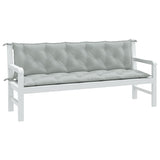 Vidaxl Garden Bench Puder 2 PCS 180x50x7 cm Stof blandet lysegrå