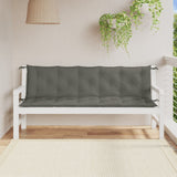 Vidaxl Garden Banc Cushions 2 PCS 180x50x7 cm Tissu mixte gris foncé