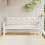 Vidaxl Garden Banc Cushions 2 PCS 180x50x7 cm Tissu à la crème mélangée -colore