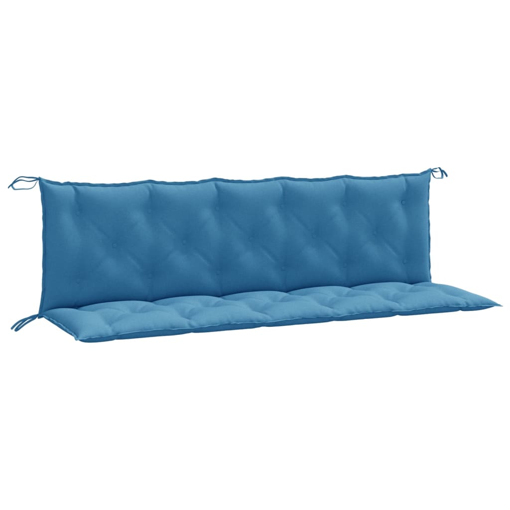 Vidaxl Garden Bench Cushions 2 PCS 180x50x7 CM Fabric Blue Blue