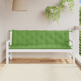 Vidaxl Garden Banc Cushions 2 St 180x50x7 cm Tissu vert mélangé