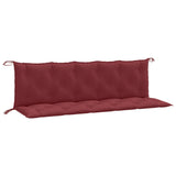 Vidaxl Garden Bench Puder 2 St 180x50x7 cm Stof blandet vin rød