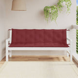 Vidaxl Garden Bench Poduszki 2 St 180x50x7 cm Mieszane wino czerwone