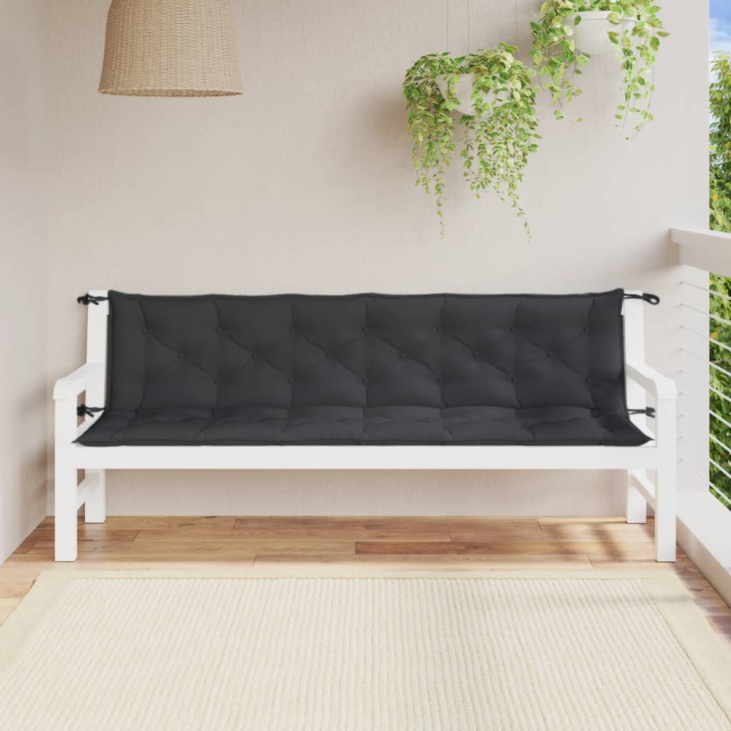 Vidaxl Garden Bench Poduszki 2 St 200x50x7 cm Mieszany kolor antracytu