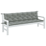 VIDAXL Garden Bench blazine 2 St 200x50x7 cm tkanina mešana svetlo siva